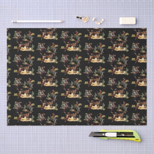  Westerne Rodeo Events Cowboy Cowgirl Tissuepapier (Craft)