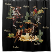 Westerne Rodeo Events Cowboys Cowboys Douchegordijn (Voorkant)