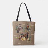 Westerne Rodeo Events Cowboys CowTot meisjes Tote Bag (Achterkant)