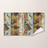  Westerne Rodeo Events Cowboys Horses Bulls Bad Handdoek (Handdoek)