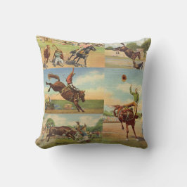  Westerne Rodeo Events Cowboys Horses Bulls Kussen