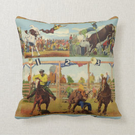 Westerne Rodeo Events Cowboys Horses Bulls Kussen