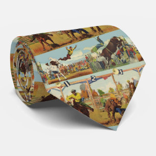  Westerne Rodeo Events Cowboys Horses Bulls Stropdas