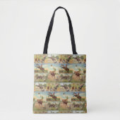  Westerne Rodeo Events Cowboys Horses Bulls Tote Bag (Voorkant)