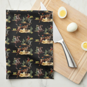  Westerne Rodeo Events Cowgirl Cowboy Theedoek