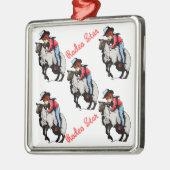 Westerne Rodeo-kerstornament Mutton Buster Metalen Ornament (Links)