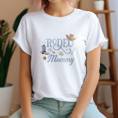 Westerne Rodeo Mama Blauwe Verjaardag T-shirt