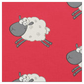 Westerne Rodeo Mutton Bustin Sheep Print Stof (Close Up)
