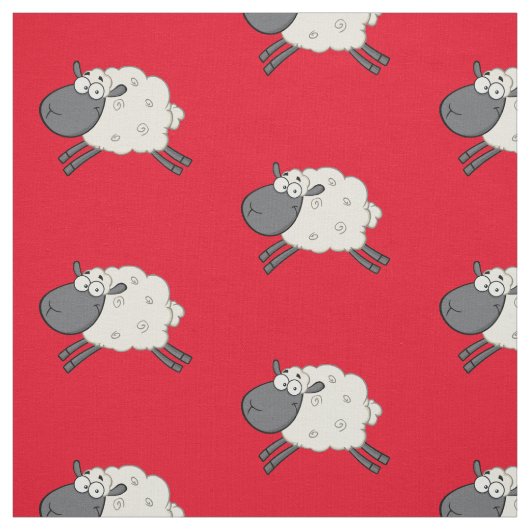 Westerne Rodeo Mutton Bustin Sheep Print Stof (Swatch)