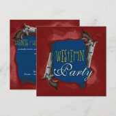 Westerne rodeo paard ranch kaart (Voorkant / Achterkant)