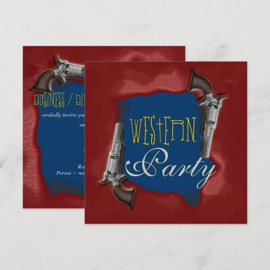 Westerne rodeo paard ranch kaart (Voorkant / Achterkant)