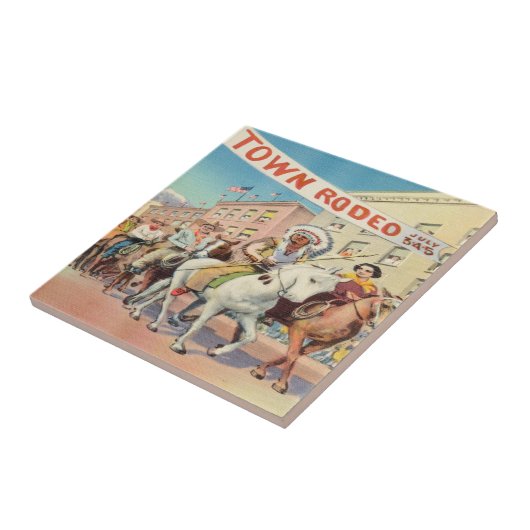 Westerne Rodeo Parade 4 juli Rodeo Tegeltje (Zijkant)