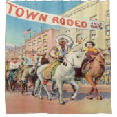  Westerne Rodeo Parade Print Douchegordijn (Voorkant)