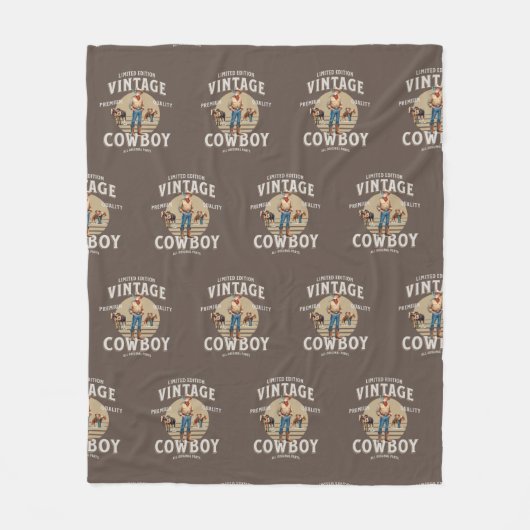 Westerne Rodeo Ranch  Cowboy Fleece Deken (Voorkant)