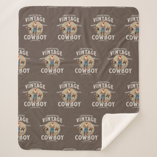 Westerne Rodeo Ranch  Cowboy Sherpa Deken (Voorkant)