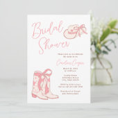 Westerne Rodeo Rodeo Laarzen met Bogen Vrijgezelle Kaart (Staand voorkant)