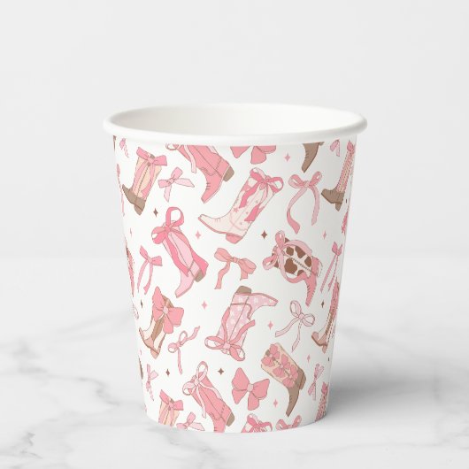 Westerne Rodeo Rodeo Laarzen met Bogen Vrijgezelle Papieren Bekers (Achterkant)