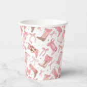 Westerne Rodeo Rodeo Laarzen met Bogen Vrijgezelle Papieren Bekers (Voorkant)