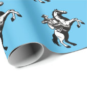 Westerne Rodeo Southern Ranch Cowboy te paard Cadeaupapier (Rol Hoek)