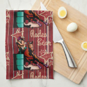 Westerne Rodeo Star Cowgirl Barrel Racer Handdoek (Quarter Fold)