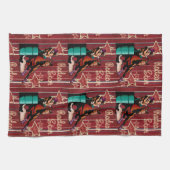 Westerne Rodeo Star Cowgirl Barrel Racer Handdoek (Horizontaal)