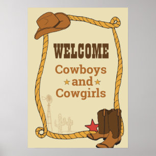 Westerne Rodeo Thaise Partij 1e Rodeo BirthdayPart Poster