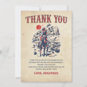 Westerne  Rodeo Verjaardag Bedankkaart (Voorkant)