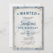 Westerne Rodeo verjaardagsuitnodiging Kaart (Voorkant)