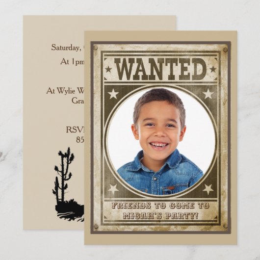 Westerne Rodeo wilde Poster foto Kaart (Voorkant / Achterkant)