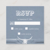 Westerne roestblauwe stip RSVP Informatiekaartje (Voorkant)