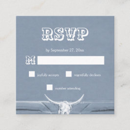 Westerne roestblauwe stip RSVP Informatiekaartje