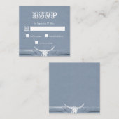 Westerne roestblauwe stip RSVP Informatiekaartje (Voorkant / Achterkant)