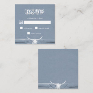 Westerne roestblauwe stip RSVP Informatiekaartje