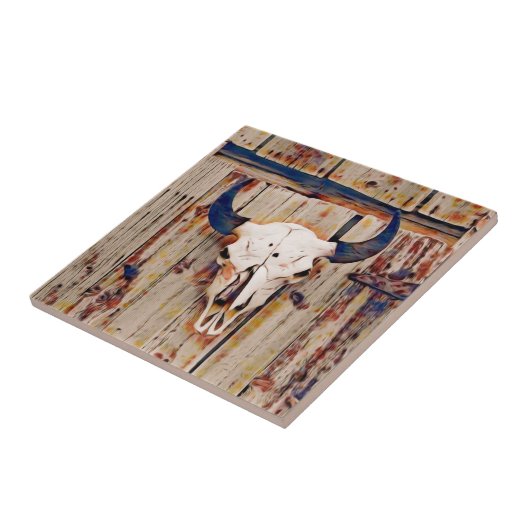 Westerne  roeststip tegeltje (Zijkant)