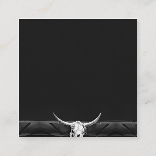 Westerne roestzwart en witte bull informatiekaartje (Achterkant)