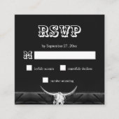 Westerne roestzwart en witte bull informatiekaartje (Voorkant)