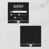 Westerne roestzwart en witte bull informatiekaartje (Voorkant / Achterkant)