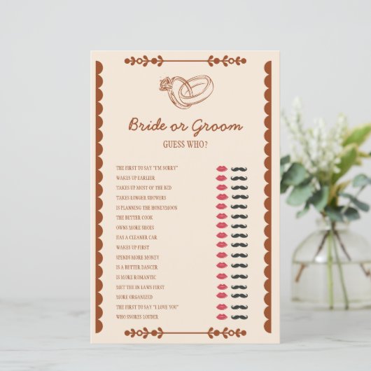 Westerne Romance bruid of bruidegom douchespel (Staand voorkant)