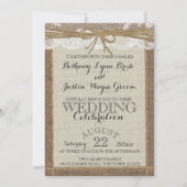 Westerne Romance Burlap and Lace Kaart (Voorkant)