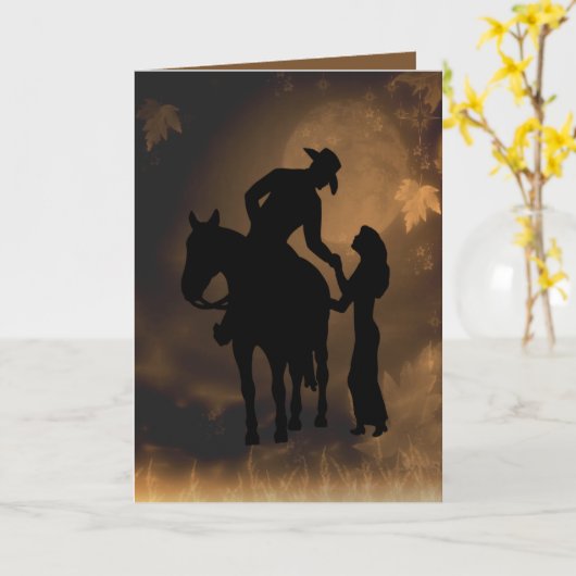 Westerne Romance Kaart (Gele Bloem)