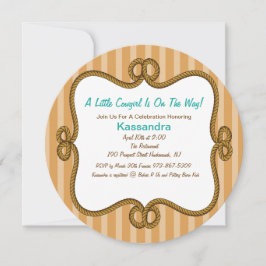 Westerne ronde neutrale Baby shower uitnodiging