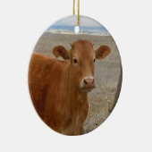 Westerne Roodkoeien tweezijdig Keramisch Ornament (Rechts)