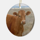 Westerne Roodkoeien tweezijdig Keramisch Ornament (Links)