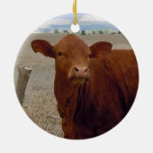 Westerne Roodkoeien tweezijdig Keramisch Ornament (Achterkant)
