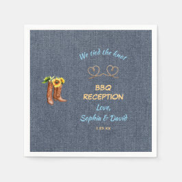 Westerne Rope we hebben de Knot BBQ-receptie geblo Servet