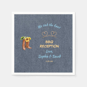 Westerne Rope we hebben de Knot BBQ-receptie geblo Servet