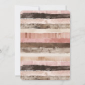 Westerne roze bruine strepen verjaardag kaart (Achterkant)