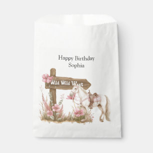 Westerne Roze Cowgirl Wild West Horse Verjaardag Bedankzakje