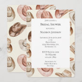 Westerne Roze Crème Cowgirl Petten Vrijgezellenfee Kaart (Voorkant / Achterkant)