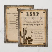 Westerne RSVP-Kaart Kaart (Voorkant / Achterkant)